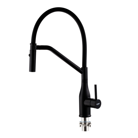 Смеситель для кухни Koer KI-70026-05 с черным силиконовым изливом (KR5210)