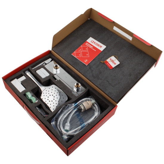 Змішувач для ванни з коротким зливом KOER KB-41009-01 (Колір хром) (KR6017)