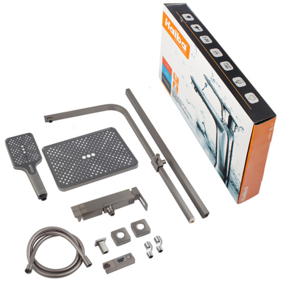 Душова колона із змішувачем HAIBA KANT 009-J GRAPHITE (Колір графіт) (HB9665)