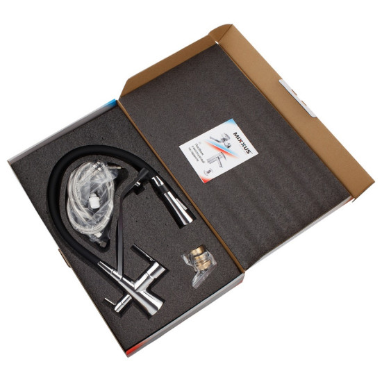 Смеситель для кухни Mixxus Premium Magnet 021 REFL.BLACK (MI6973)