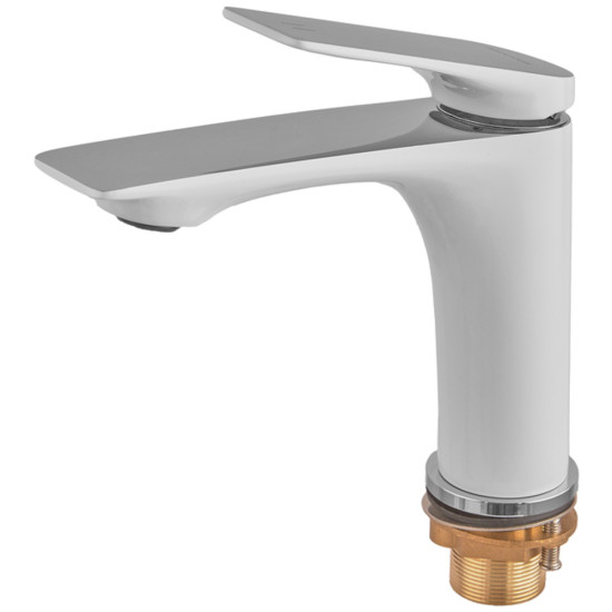 Смеситель для умывальника Mixxus Premium DERBY 001 WHITE-CHROME (MI6613)