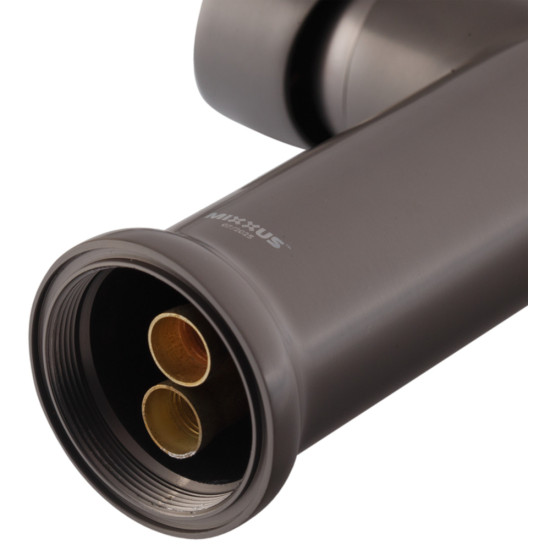 Змішувач для кухні MIXXUS PREMIUM PULL 017 GRAPHITE REFL.BLACK (Колір графіт + силік. вилив чорний) (MI8278)