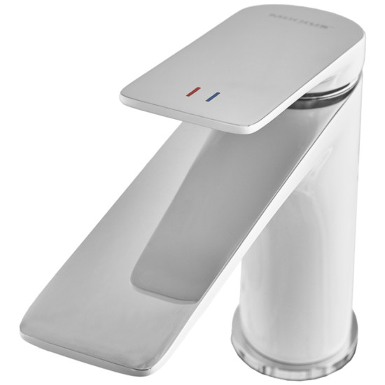 Змішувач для умивальника Mixxus Premium DERBY 001 WHITE-CHROME (MI6613)