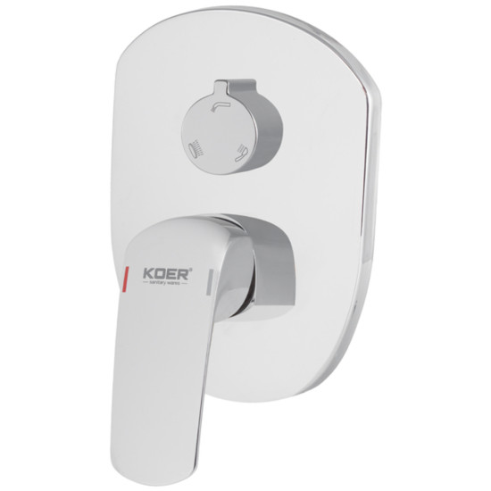 Встраиваемая душевая система со смесителем Koer KB-64008-01 (Цвет хром) (KR3476)