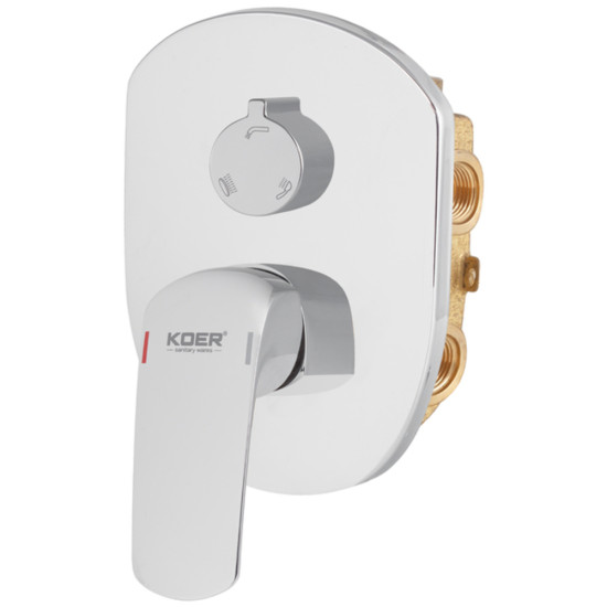 Встраиваемая душевая система со смесителем Koer KB-64008-01 (Цвет хром) (KR3476)