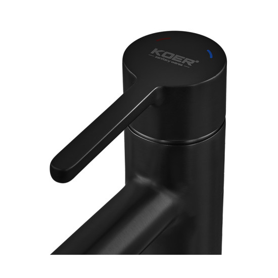Смеситель для умывальника высокий Koer KB-11029-05 Цвет черный (KR5488)