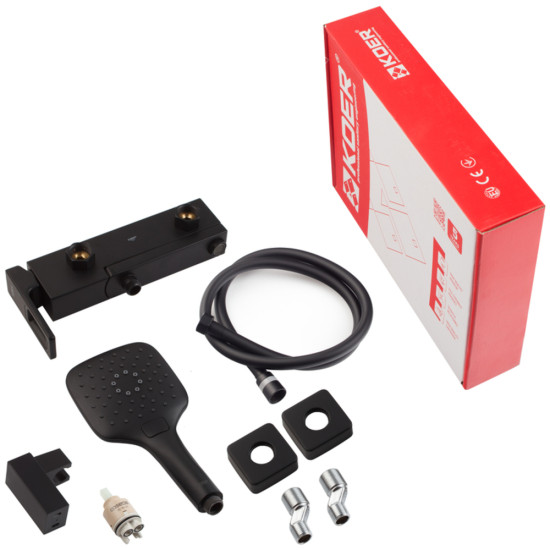 Смеситель для ванны с коротким изливом KOER KB-41009-05 (Цвет черный) (KR6018)