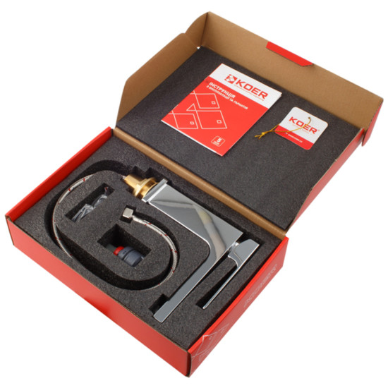 Змішувач для умивальника KOER KB-10039-01 (Колір хром) (KR5994)