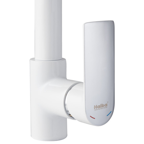 Змішувач для кухні HAIBA ALEX 018 WHITE-CHROME (HB9569)