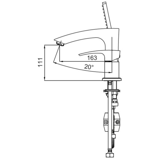 Змішувач на борт ванни Koer KB-43007-05 на 3 отвори (Колір чорний) (KR3453)