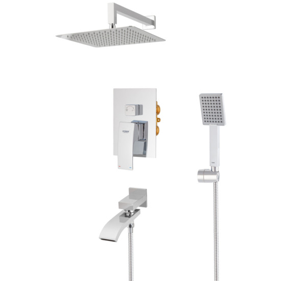 Встраиваемая душевая система со смесителем Koer KB-66007-01 (Цвет хром) (KR3464)