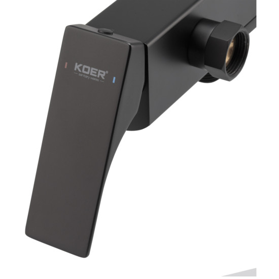 Смеситель для ванны с коротким изливом Koer KB-41010-05 (Цвет черный) (KR3485)