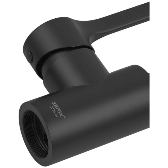 Смеситель для кухни ZERIX REX-011 BLACK REFL.BLACK из нерж. стали (Цвет черный+силиконовый излив черный) (ZX6132)