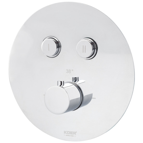 Встраиваемая душевая система с термостатом Koer KB-67012-01 (Цвет хром) (KR4728)