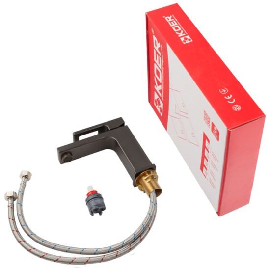 Змішувач для умивальника KOER KB-10009-07 (Колір графіт) (KR5976)