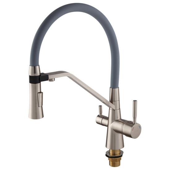 Смеситель для кухни Mixxus Premium Magnet 021 SS COLOR REFL.GREY (MI6976)