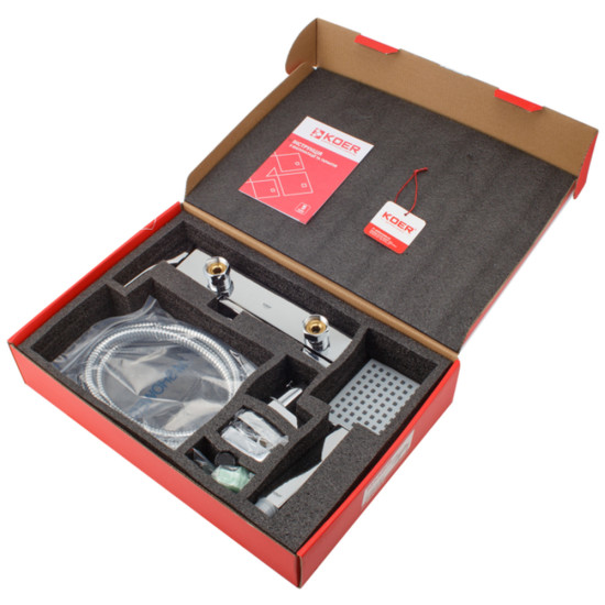 Смеситель для ванны с коротким изливом Koer KB-41010-01 (Цвет хром) (KR3484)