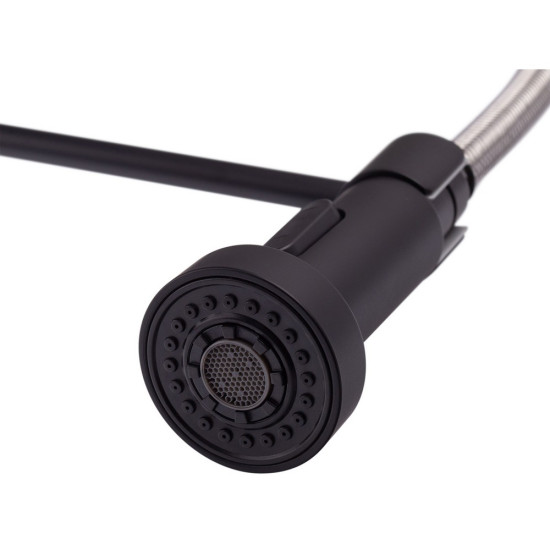 Смеситель для кухни с изливом пружина Mixxus Premium SPRING 017 BLACK (MI6951)