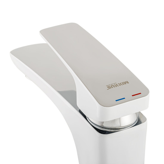 Смеситель для умывальника Mixxus Premium Patrick 001 гайка (White) (MI5853)