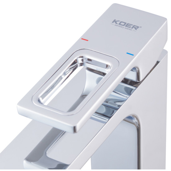 Смеситель для умывальника Koer KB-11009-01 высокий (Цвет хром) (KR3500)