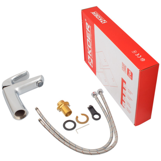 Змішувач для умивальника Koer KB-10008-01 (Колір хром) (KR3470)