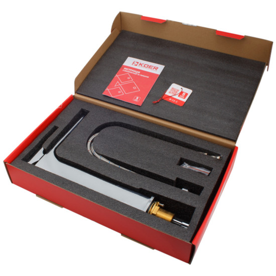 Смеситель для умывальника Koer KB-11009-01 высокий (Цвет хром) (KR3500)