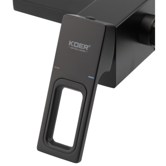 Смеситель для ванны с коротким изливом Koer KB-41009-05 (Цвет черный) (KR3503)
