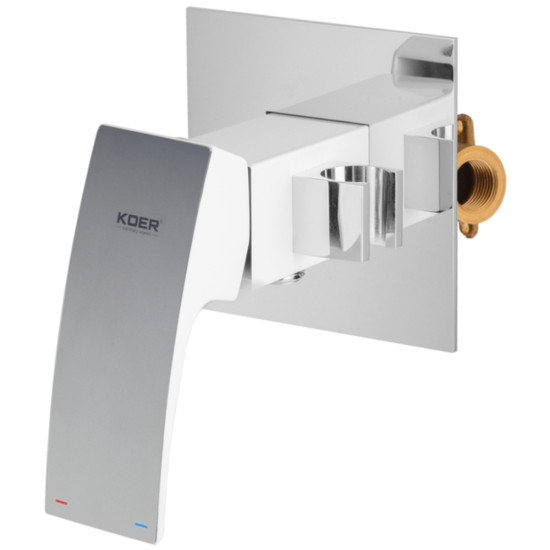 Смеситель для гигиенического душа Koer KB-23007-04 (Цвет хром+белый) (KR5162)