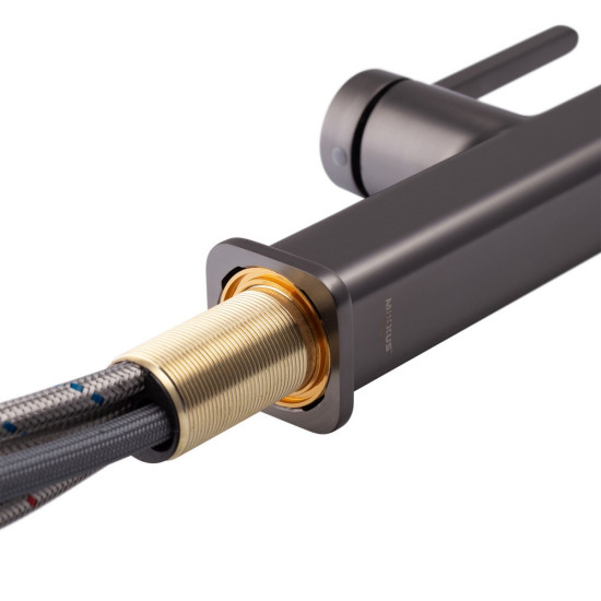 Смеситель для кухни с выдвижным изливом Mixxus Premium HAMMER 014 GRAPHITE (MI6955)