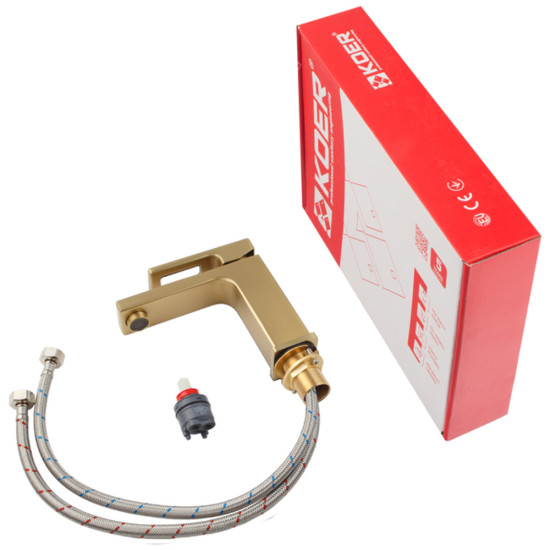Змішувач для умивальника KOER KB-10009-12 (Колір матового золота) (KR5977)