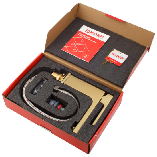 Змішувач для умивальника KOER KB-10009-12 (Колір матового золота) (KR5977)