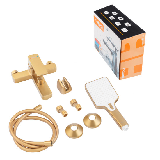 Змішувач для ванни Haiba KUBUS 009 (EURO) BRUSHED GOLD (HB9628)