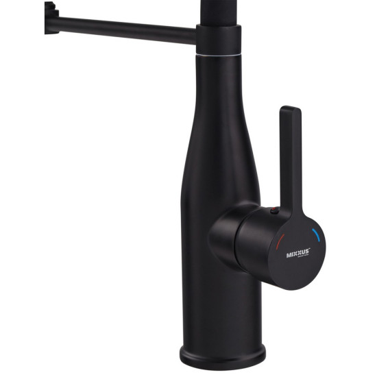 Смеситель для кухни Mixxus Premium Summer 017 BLACK REFL.BLACK (MI6961)