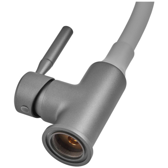 Змішувач для кухні ZERIX ATRIUM-011-T GRAPHITE REFL.GRAY (Колір графіт + силіконовий вилив сірий) (ZX6107)