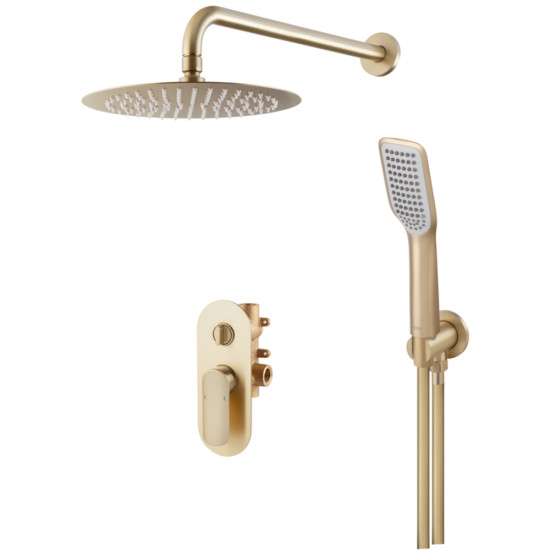 Душова система вбудована KOER KB-62028-12, 2 функції (Колір матове золото) (KR6010)