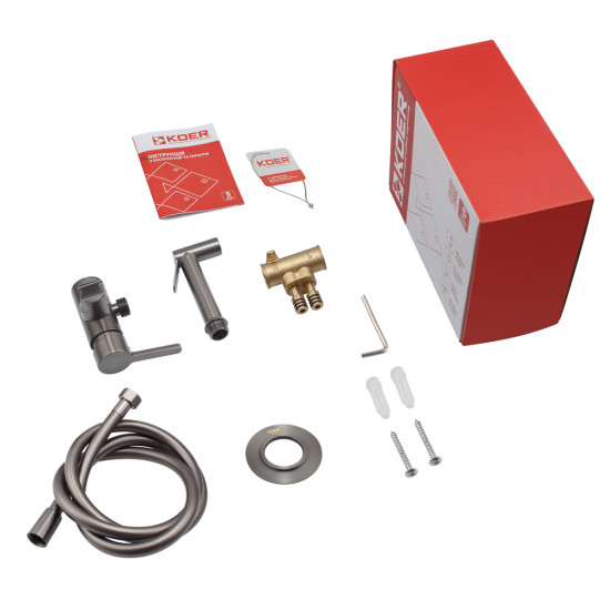 Смеситель для гигиенического душа Koer KB-23029-07 Цвет графит (KR5499)