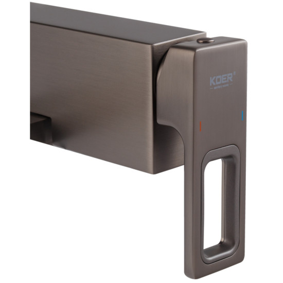 Змішувач для ванни з коротким зливом KOER KB-41009-07 (Колір графіт) (KR5986)