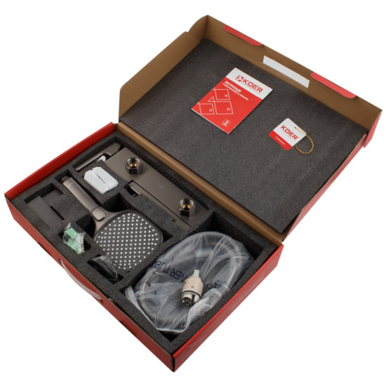 Смеситель для ванны с коротким изливом KOER KB-41009-07 (Цвет графит) (KR5986)