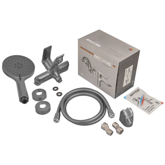 Смеситель для ванны Mixxus Premium DERBY 009 (EURO) GRAPHITE (MI6609)