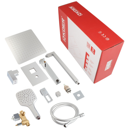 Душевая система встраиваемая KOER KB-66009-01 3 функции (Цвет хром) (KR6019)
