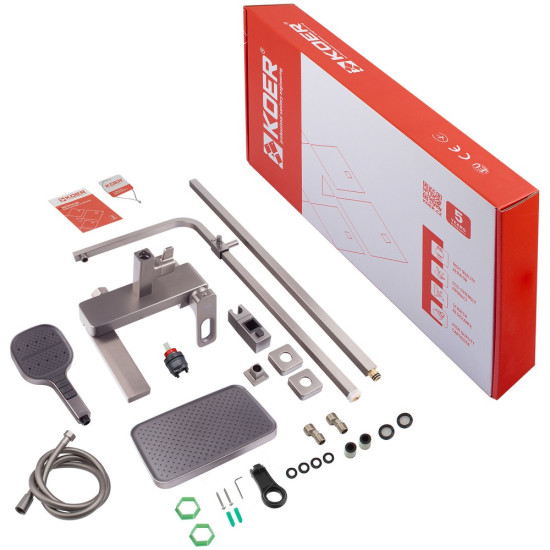 Душевая колонна со смесителем Koer KB-56031-07, 3 функции (KR5440)