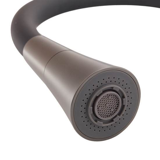 Смеситель для кухни Mixxus Premium Matis 011-T (NUT) Graphite Refl.Black (Цвет граф.+сил.излив черный) (MI8268)