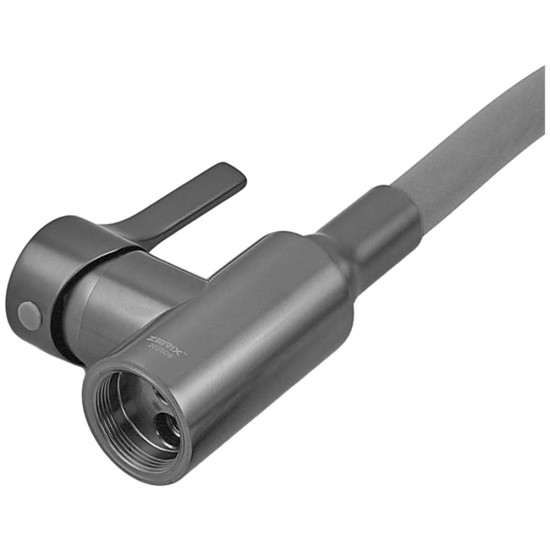 Змішувач для кухні ZERIX REX-011 GRAPHITE REFL.GREY з нерж. сталі (Колір графіт + силіконовий вилив сірий) (ZX6130)