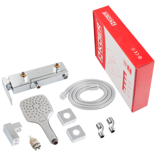 Смеситель для ванны с коротким изливом KOER KB-41039-01 (Цвет хром) (KR5996)