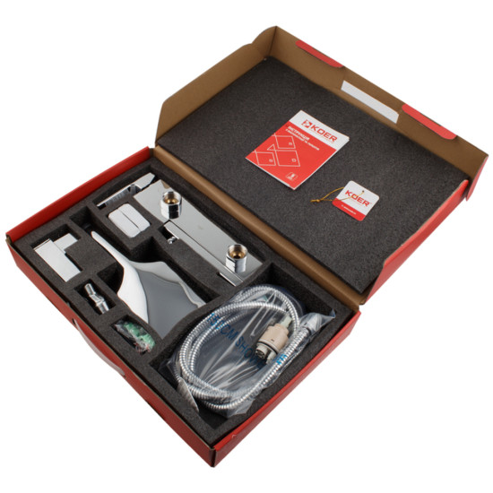 Смеситель для ванны с коротким изливом KOER KB-41039-01 (Цвет хром) (KR5996)