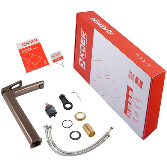 Смеситель для умывальника высокий Koer KB-11031-07 (KR5435)