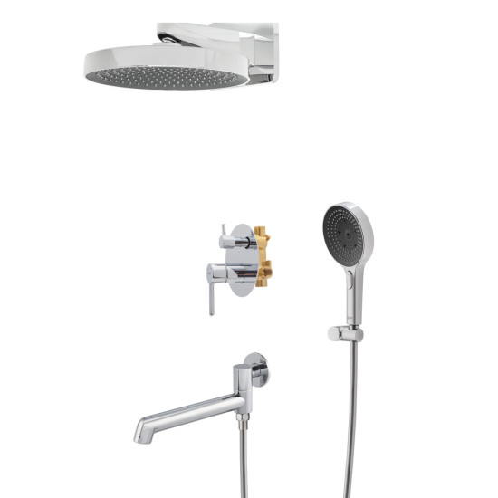 Вбудована душова система Koer KB-66029-01 3 функції, колір хром (KR5483)