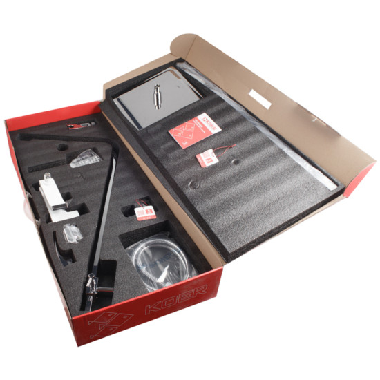 Душевая колонна KOER KB-56007-04 со смесителем, 3 функции (Цвет хром+белый) (KR5159)