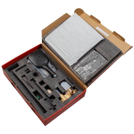 Душевая система встраиваемая KOER KB-66009-05 3 функции (Цвет черный) (KR6020)