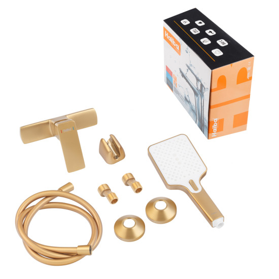 Смеситель для душа Haiba KUBUS 003 BRUSHED GOLD (HB9626)